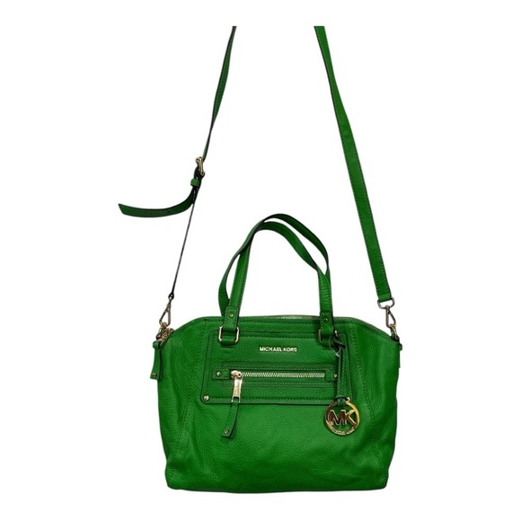 Michael Kors Gilmore Medium  Leather Satchel Bag Palm New - Picture 4 of 11